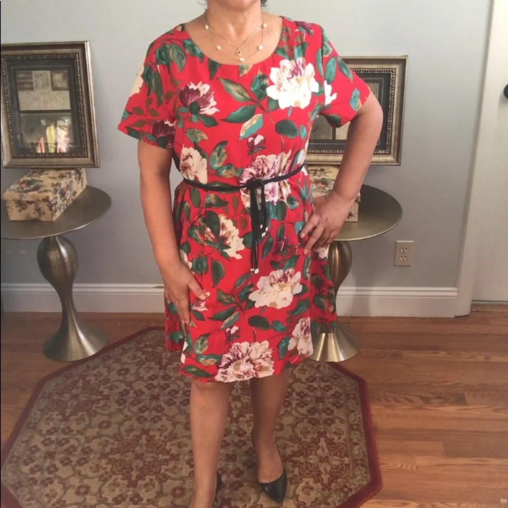 NWOT  Cotton MIDI Dress loose and breathable Linen - Picture 13 of 16